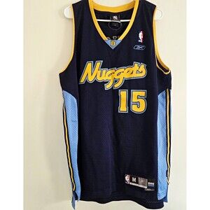 Reebok Denver Nuggets Carmelo Anthony #15 NBA Basketball Jersey Men’s M Navy